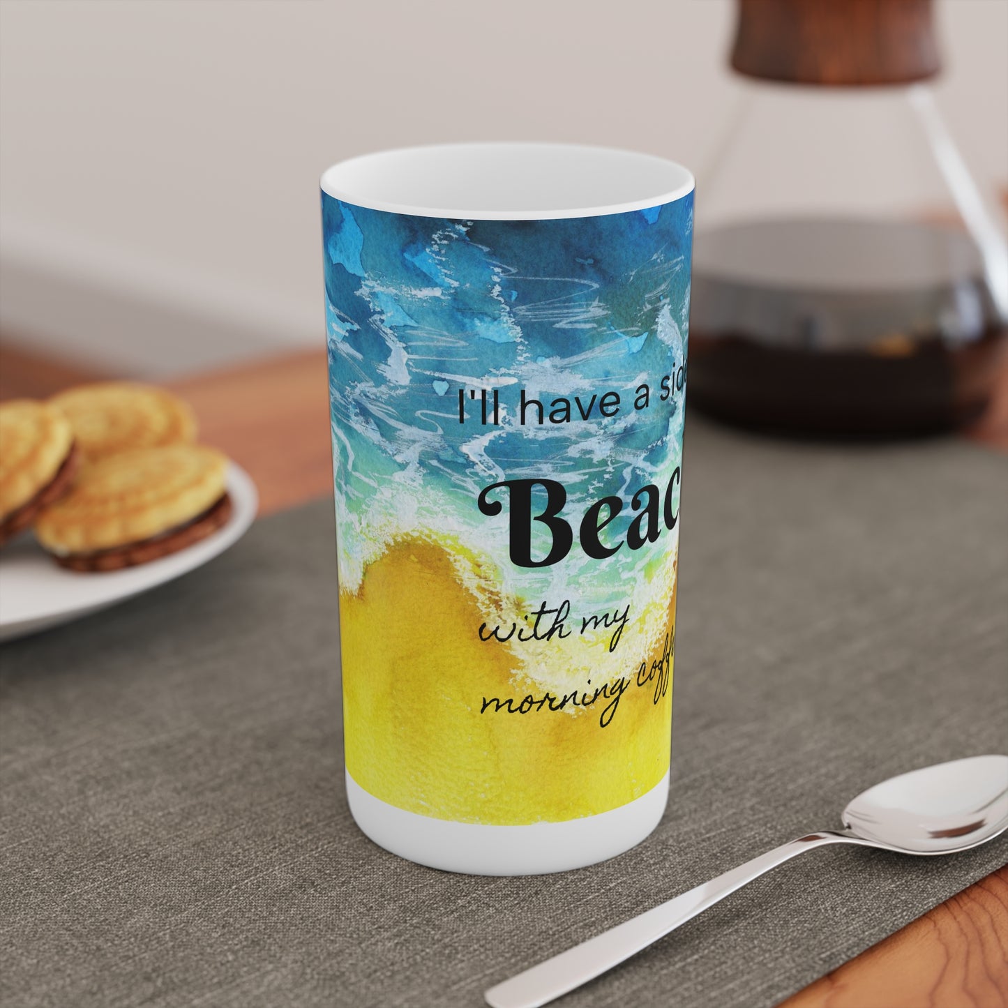 I'll have a side of Beach Conical Coffee Mugs (3oz, 8oz, 12oz)