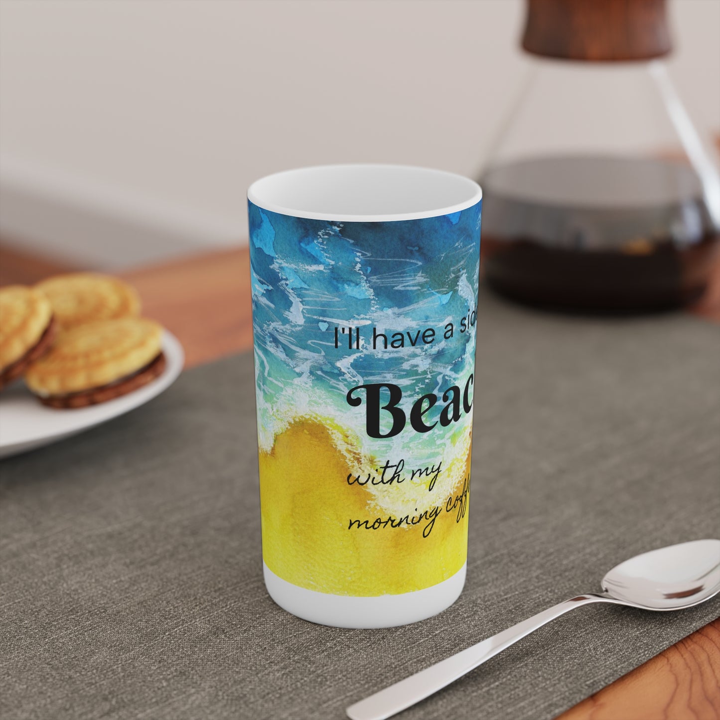 I'll have a side of Beach Conical Coffee Mugs (3oz, 8oz, 12oz)